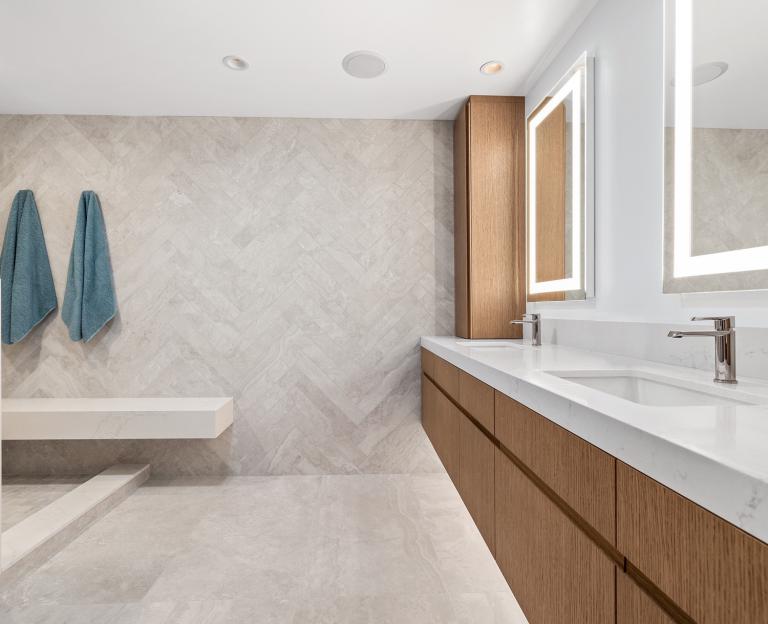 Herringbone Tile Accent Wall