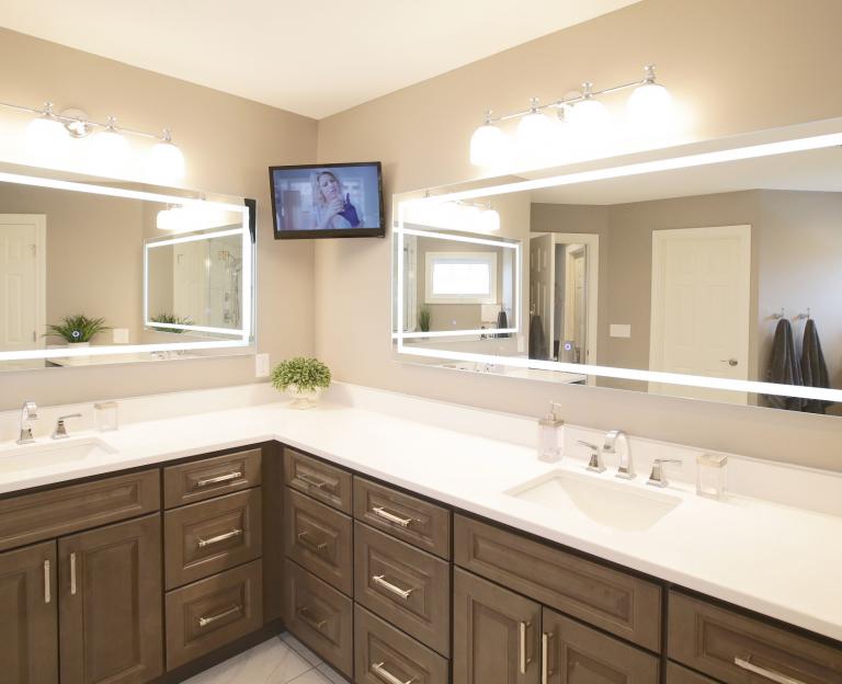 Backlit vanity mirrors