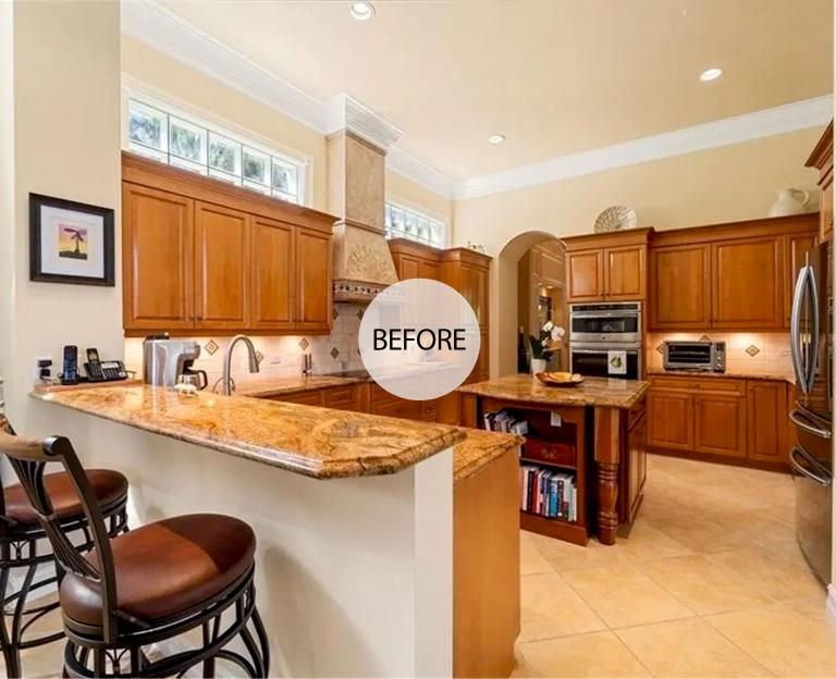 Raised Breakfast Counter Removed