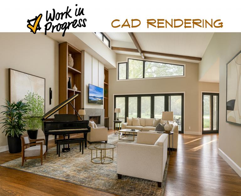 Great Room CAD Rendering