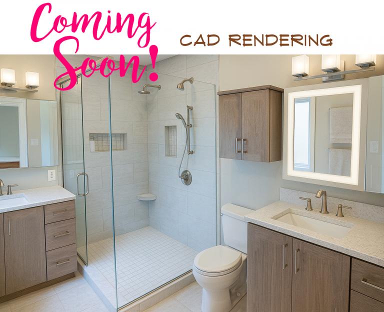 His / Her Bathroom CAD Rendering