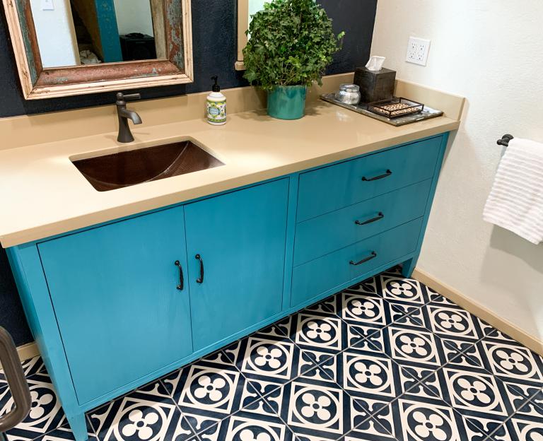 Turquoise Vanity