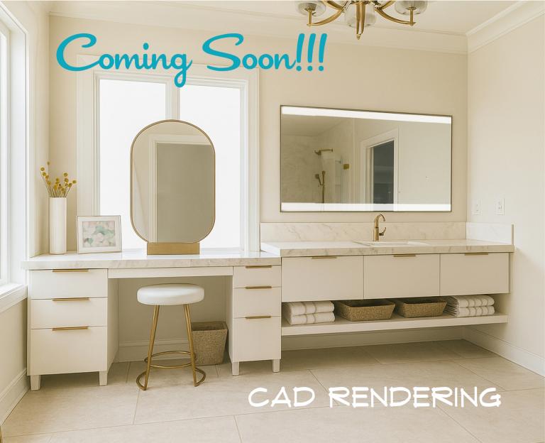 Floating Vanity CAD Rendering