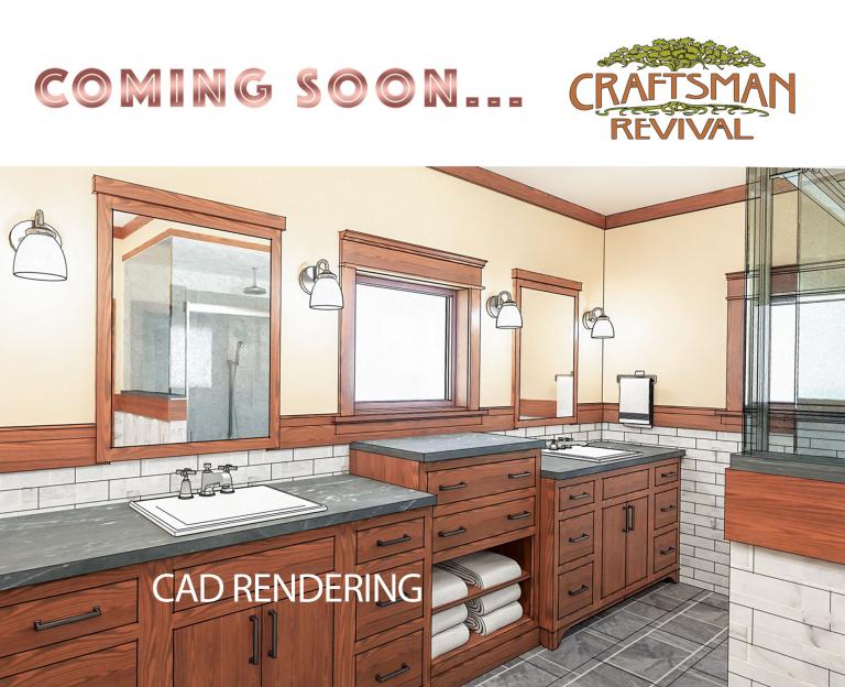 Craftsman Style Bath Rendering