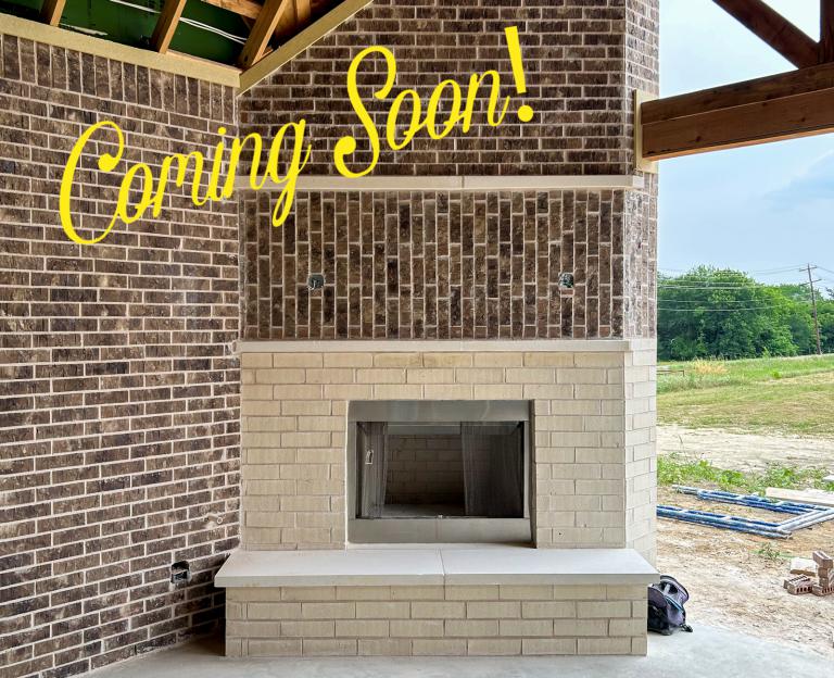 New construction patio fireplace 