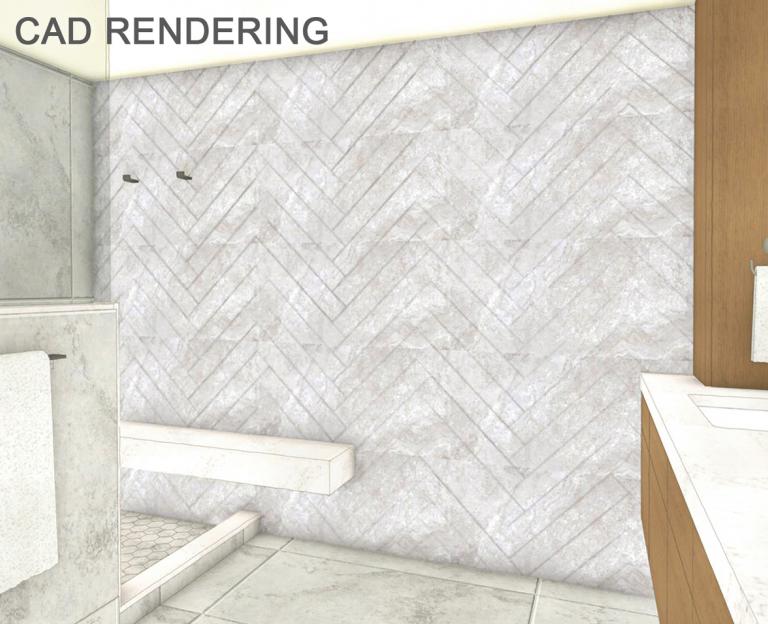 Herringbone Tile Accent Wall