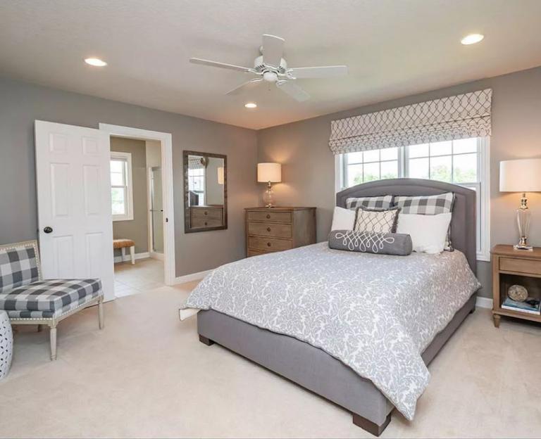 Gray Check Guest Room